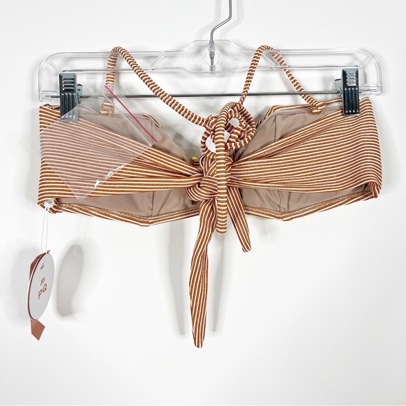 Pilyq Aperol Stripe Bandeau Two Piece Swimsuit - Picture 6 of 8